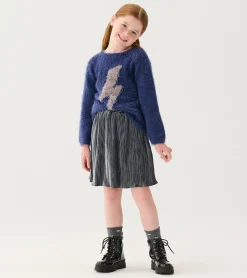 Online Hatley Girls Silver Shine Pleated Velour Skirt