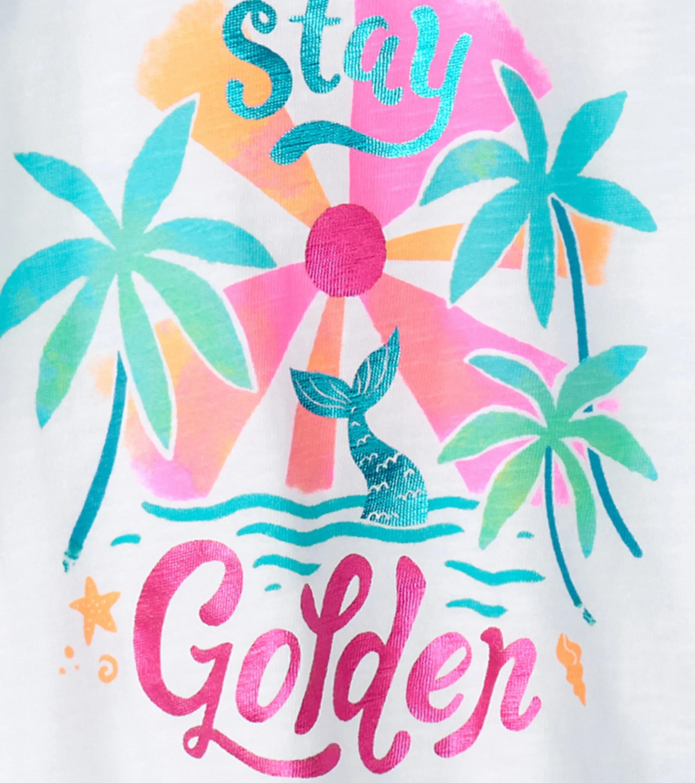 Discount Hatley Girls Stay Golden Ruffle Sleeve Tank Top