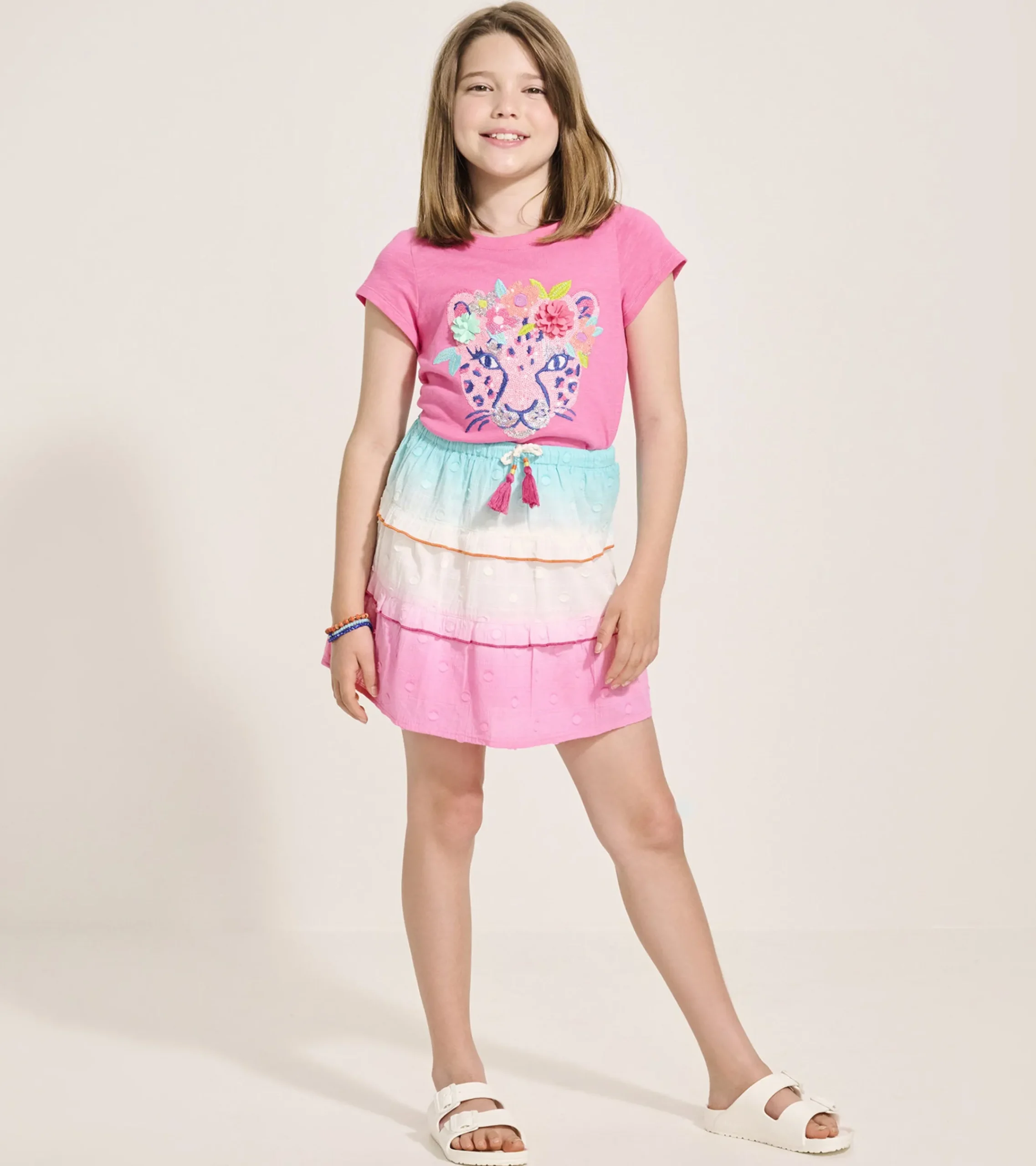Discount Hatley Girls Summer Waves Tiered Skirt