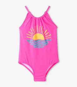 Hot Hatley Girls Sunrise Gather Gathered Swimsuit