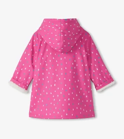 Outlet Hatley Girls Tiny Dots Sherpa Lined Button-Up Rain Jacket