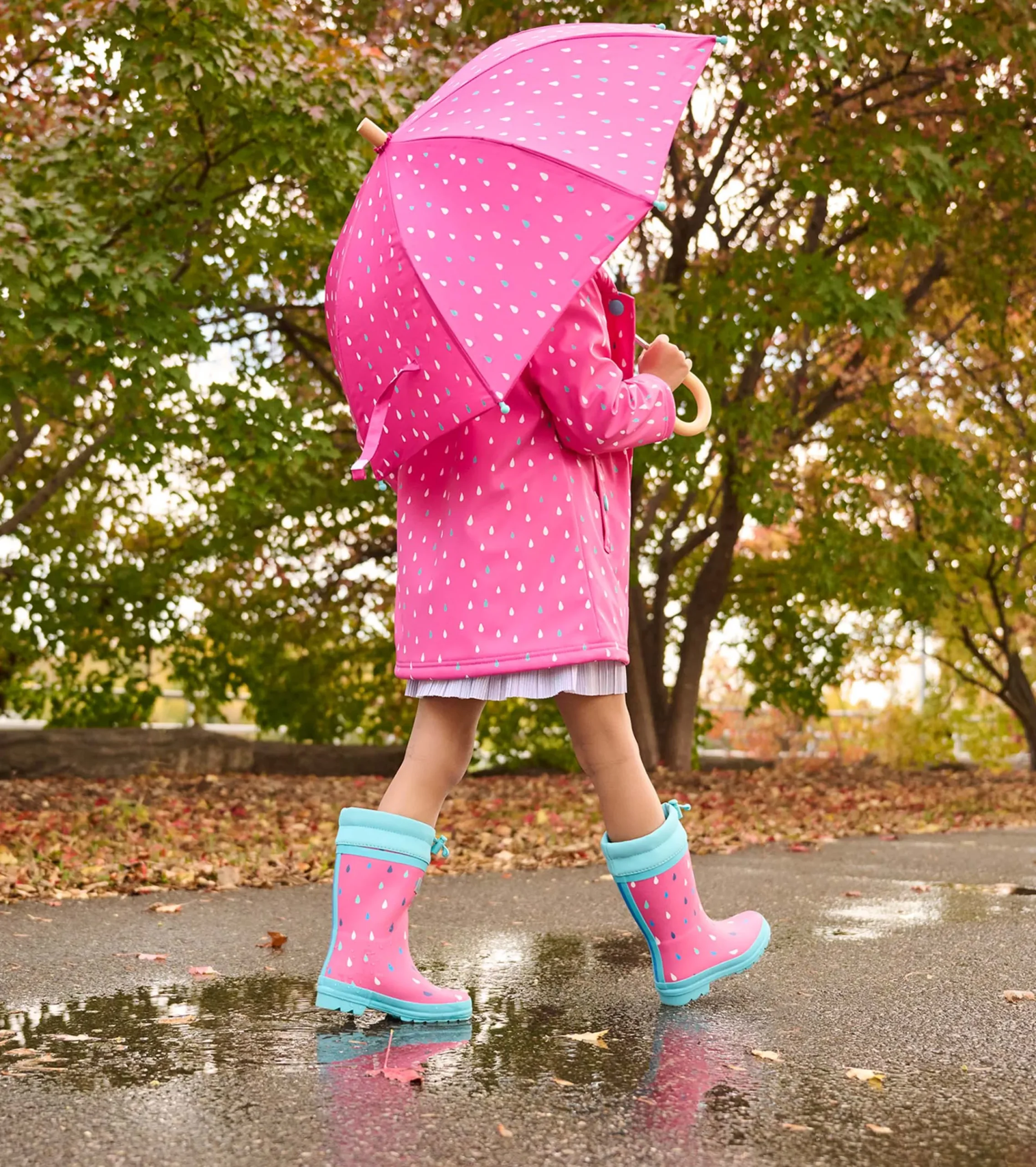 Best Hatley Girls Tiny Drops Sherpa Lined Rain Boots