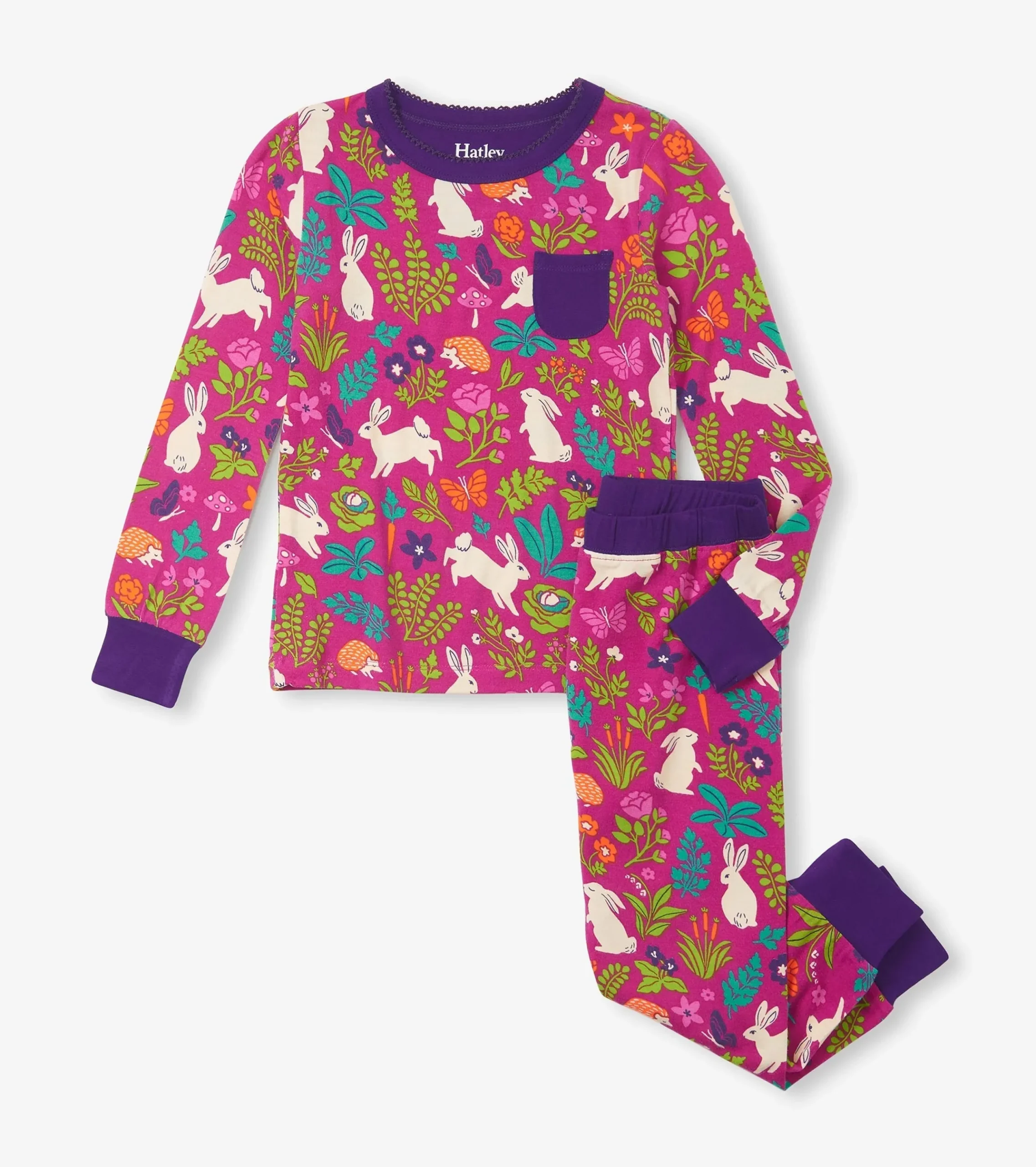 Sale Hatley Girls Wild Bunnies Bamboo Pajama Set