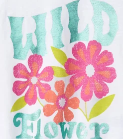 Hot Hatley Girls Wild Flower Graphic Tee