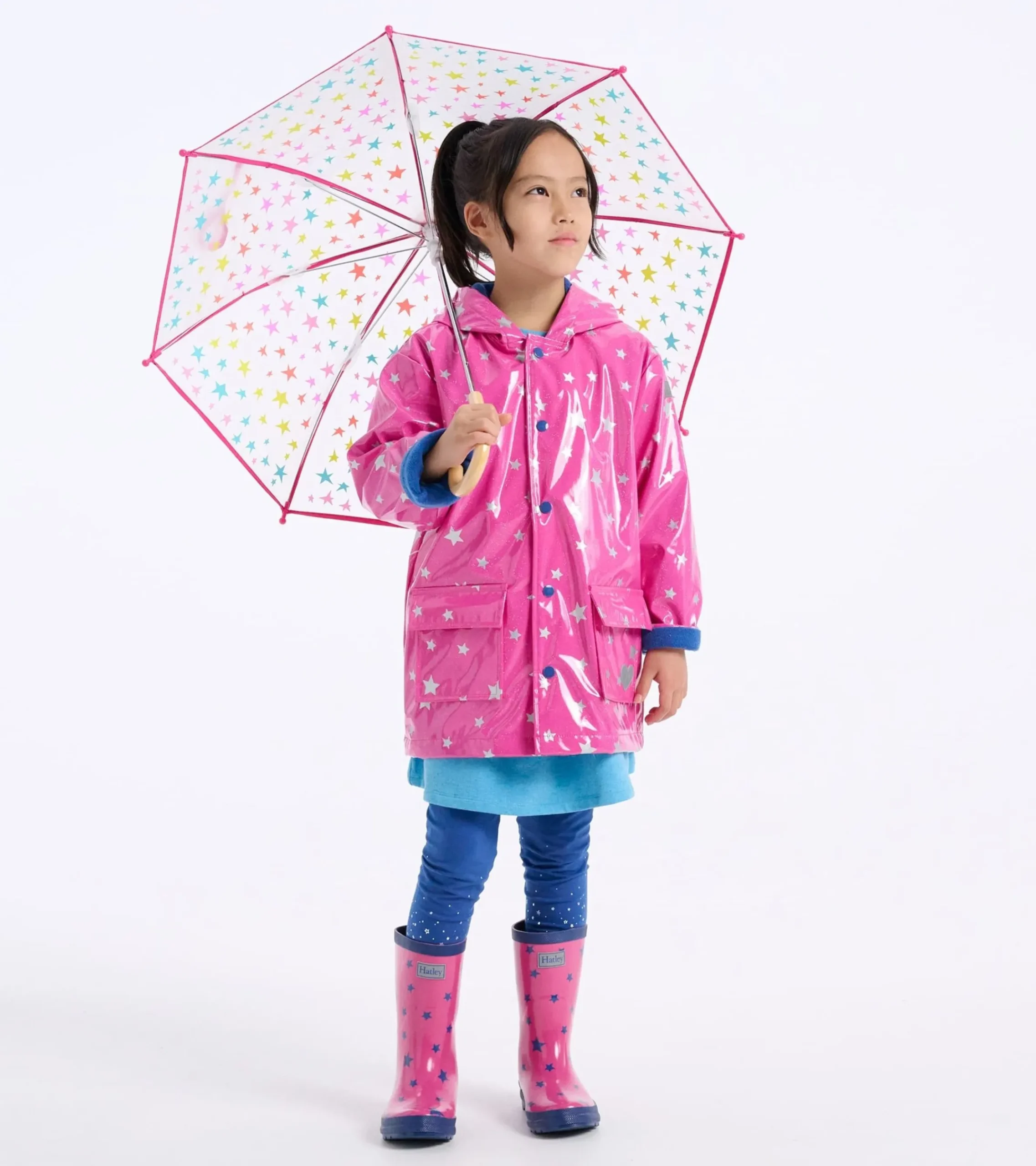 Best Hatley Glitter Stars Shiny Kids Rain Boots