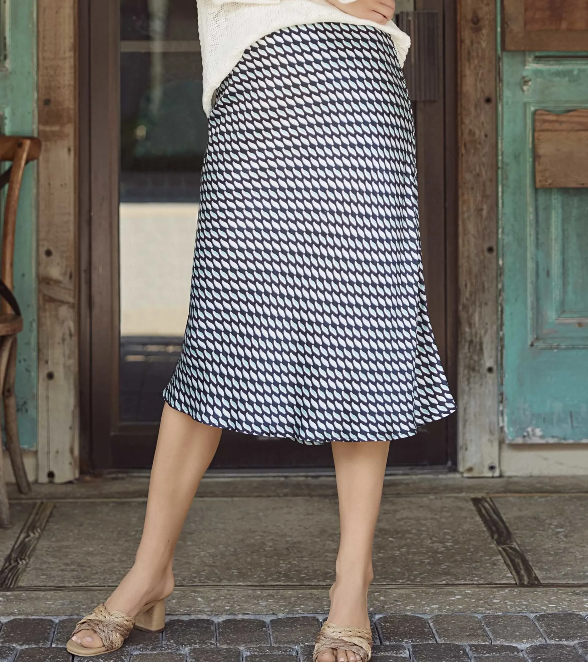 Hatley Grace Midi Skirt - Graphic Leaves
