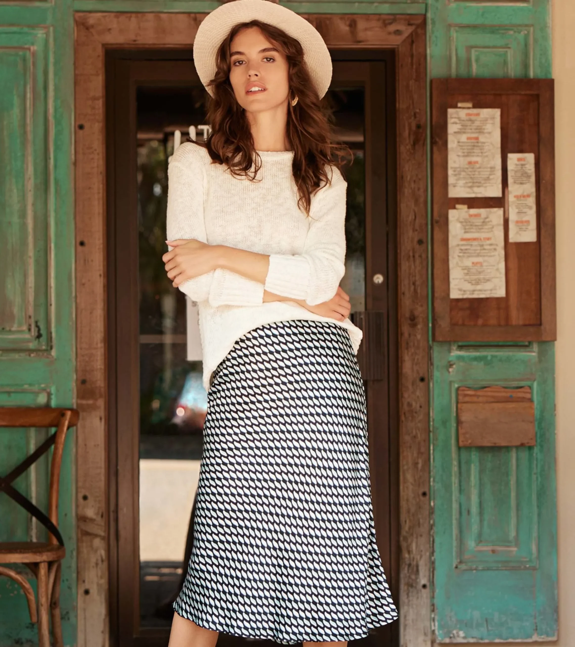 Hatley Grace Midi Skirt - Graphic Leaves