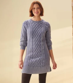 Best Hatley Juliet Cable Knit Dress - Bleached Denim