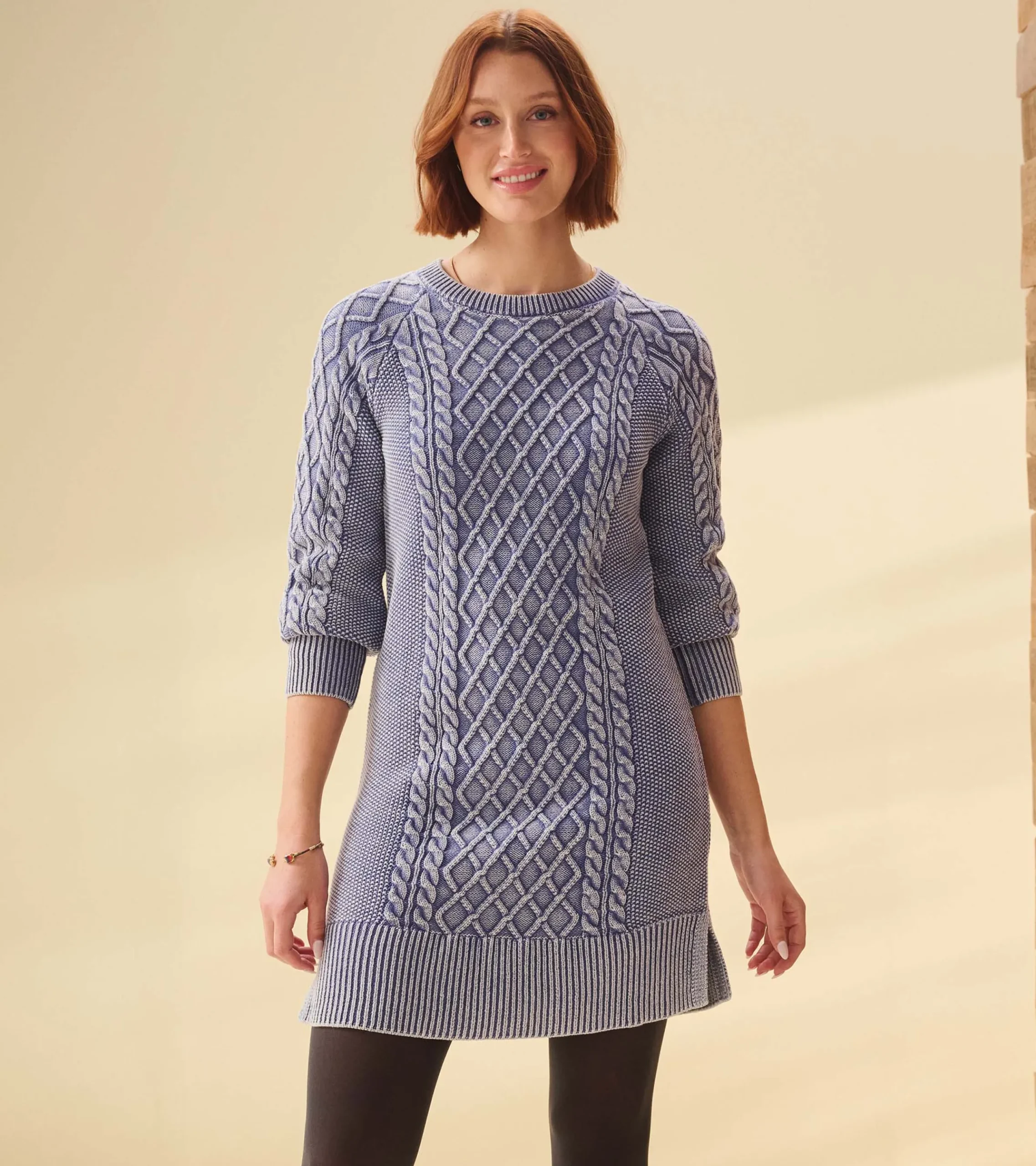 Best Hatley Juliet Cable Knit Dress - Bleached Denim