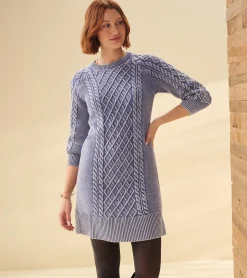 Best Hatley Juliet Cable Knit Dress - Bleached Denim