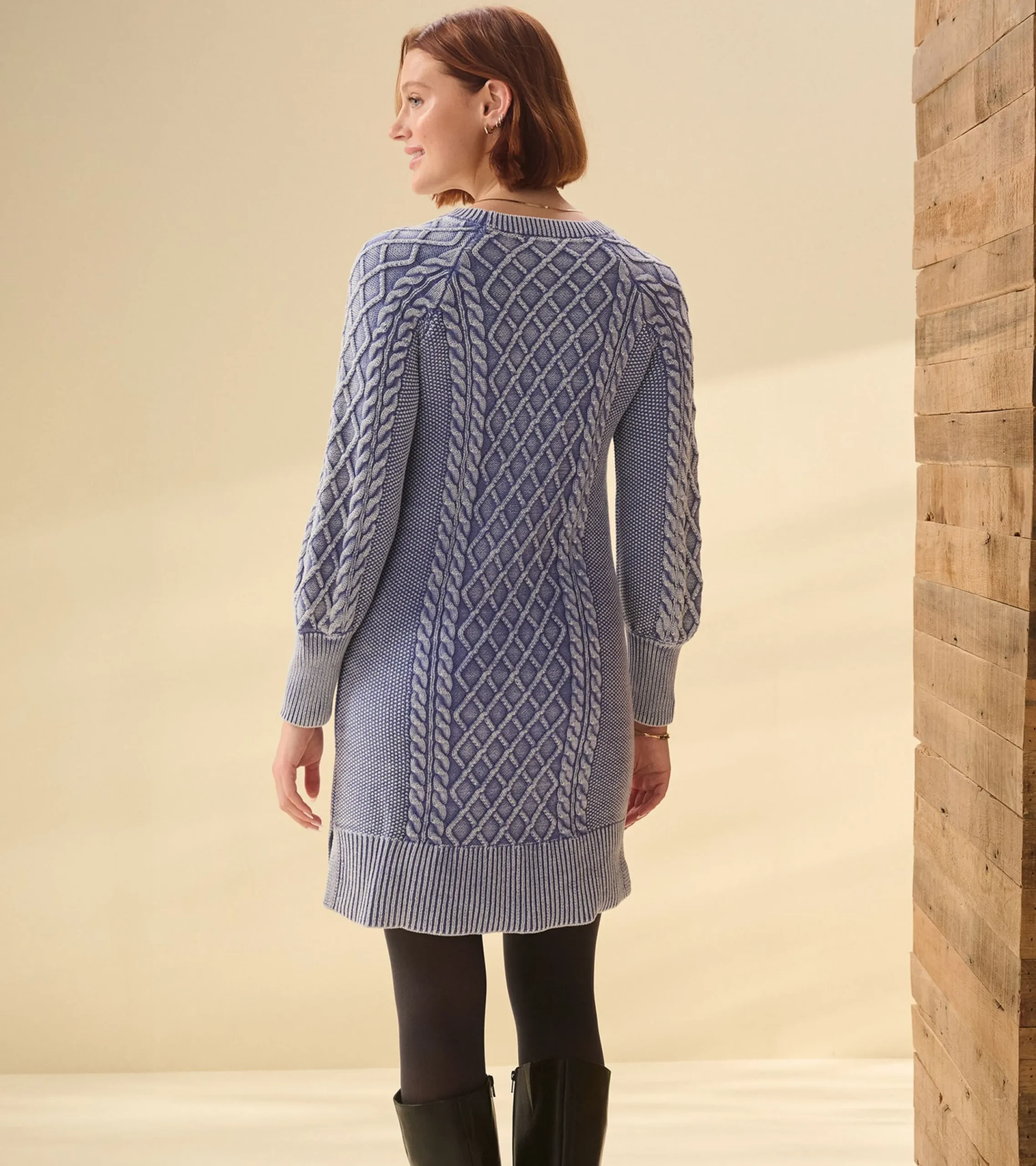 Best Hatley Juliet Cable Knit Dress - Bleached Denim