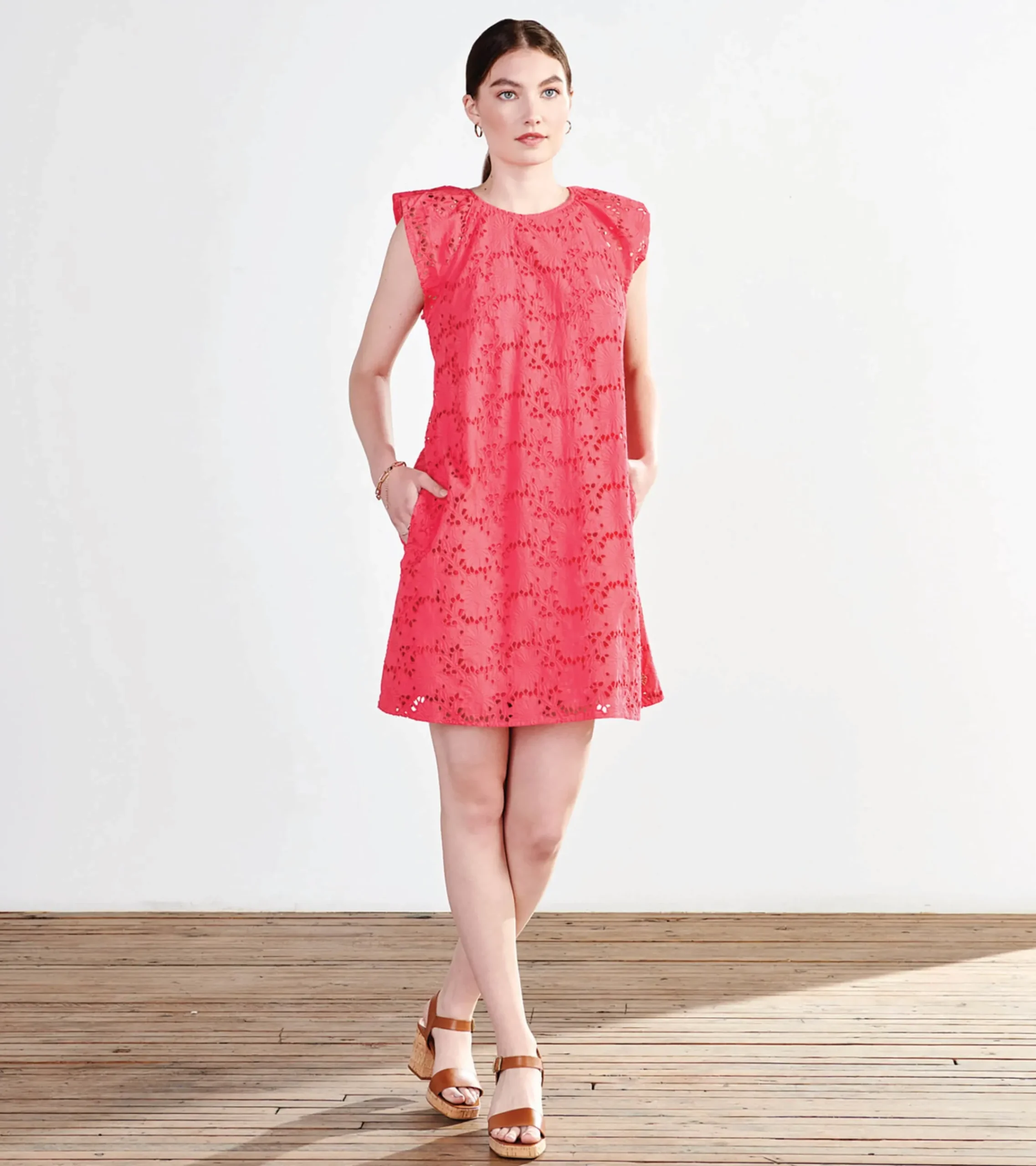 Outlet Hatley Kaia Eyelet Dress - Rouge Red