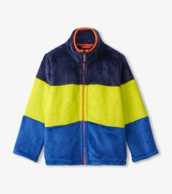Hot Hatley Kids Blue & Green Fleece Jacket