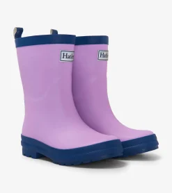 Best Hatley Kids Lilac And Navy Matte Rain Boots