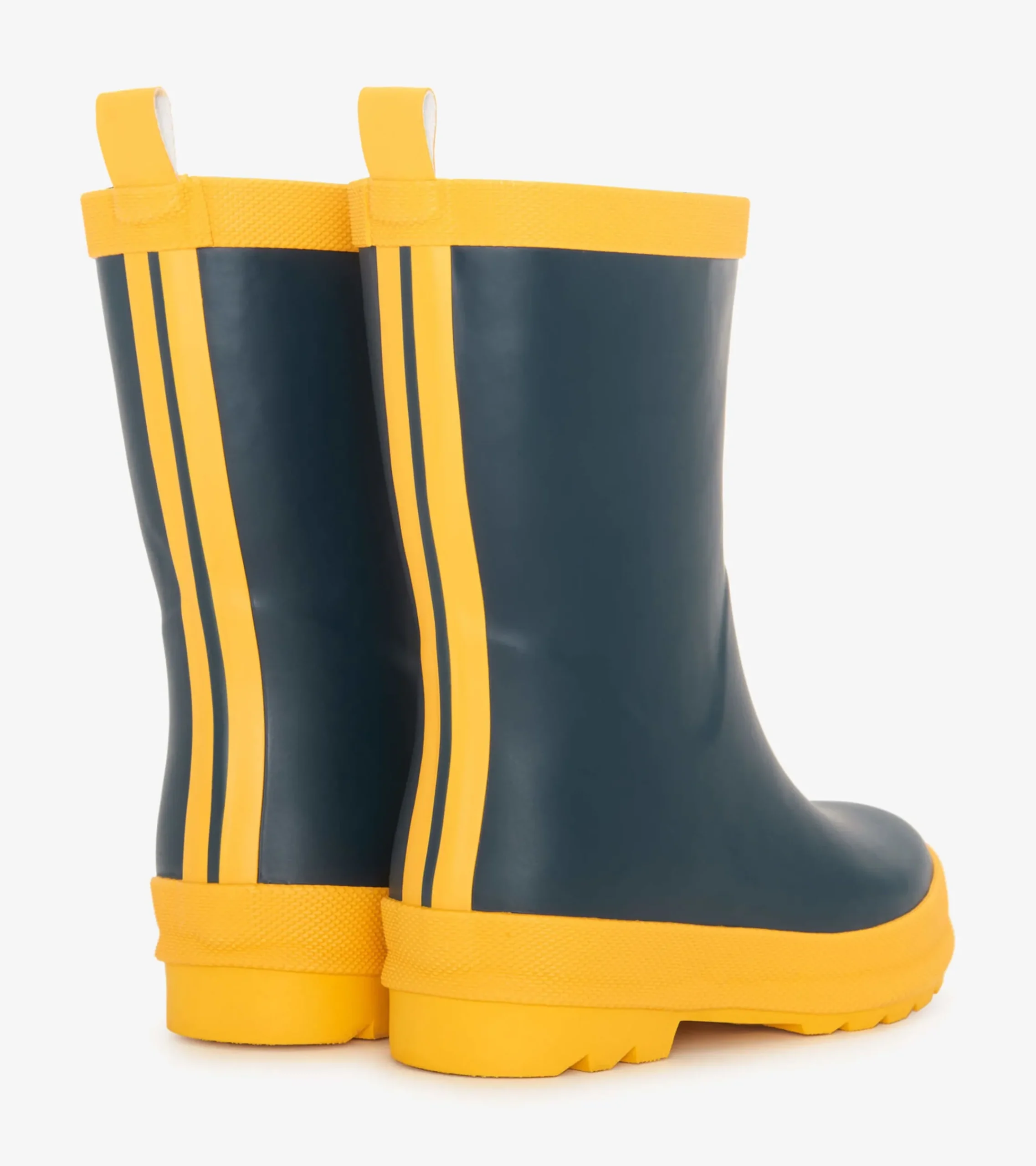 Sale Hatley Kids Navy & Yellow Matte Rain Boots