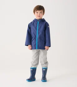 Hatley Kids Navy Zip-Up Lightweight Rain Jacket