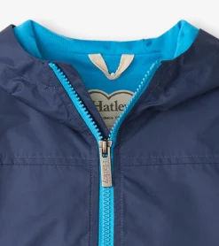 Hatley Kids Navy Zip-Up Lightweight Rain Jacket