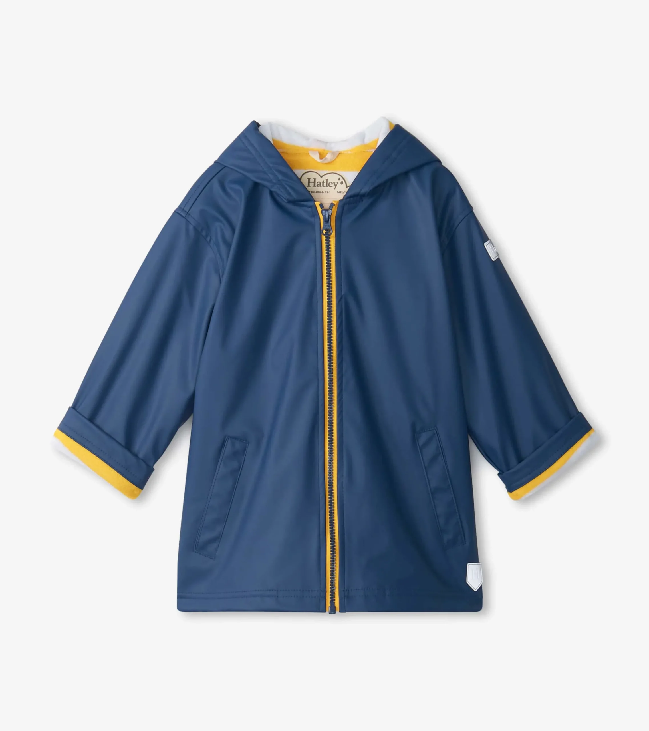 Sale Hatley Kids Navy Zip-Up Rain Jacket