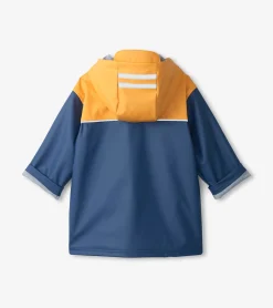 Sale Hatley Kids Yellow & Navy Zip-Up Rain Jacket