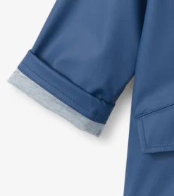 Sale Hatley Kids Yellow & Navy Zip-Up Rain Jacket