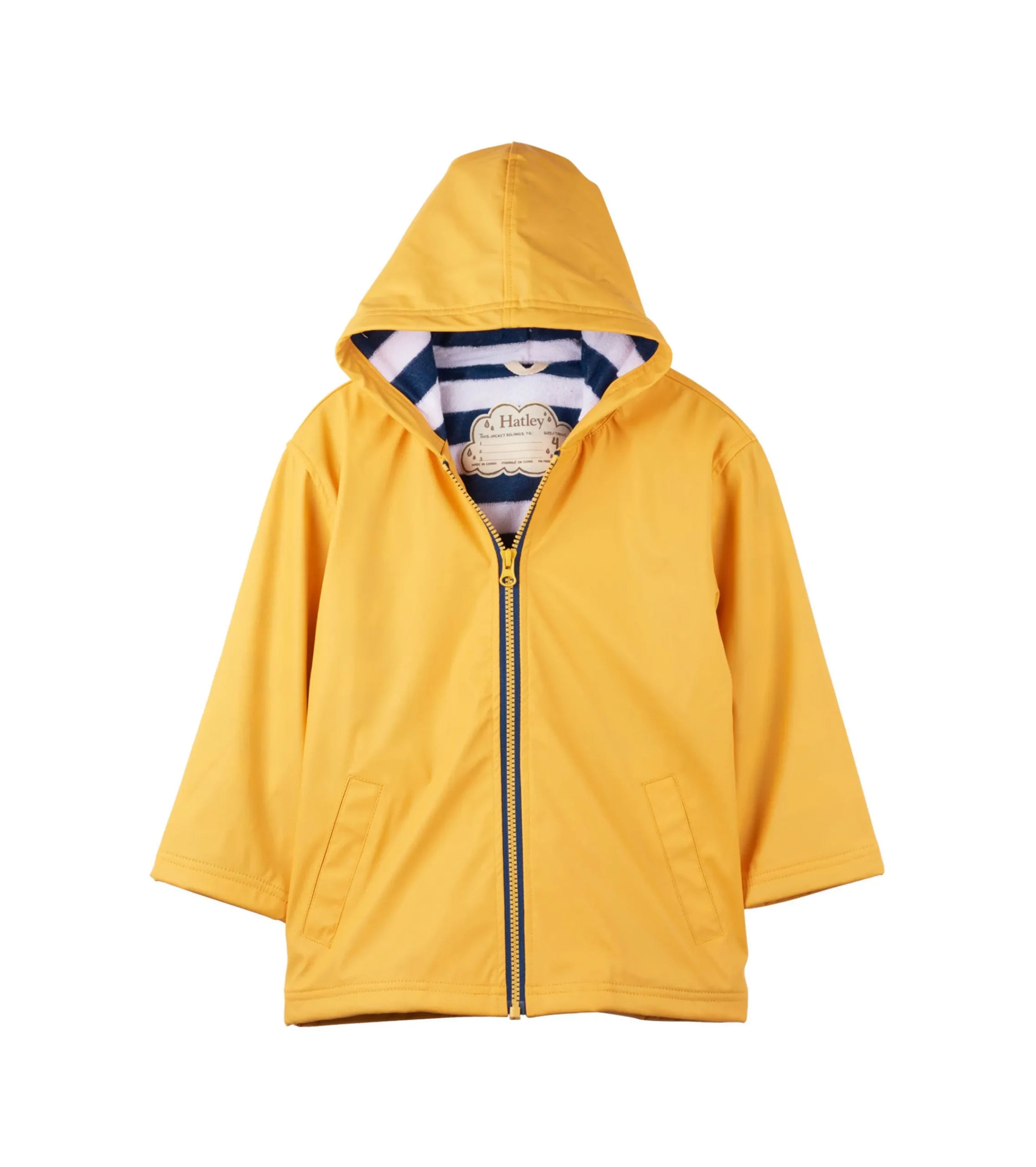 Discount Hatley Kids Yellow Zip-Up Rain Jacket