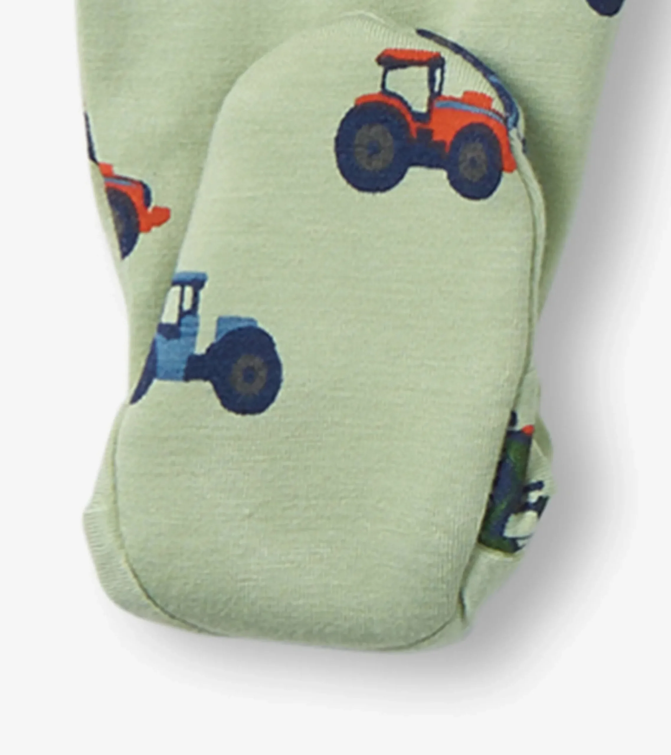 Hot Hatley Little Tractors Newborn Zip-Up Footed Sleeper