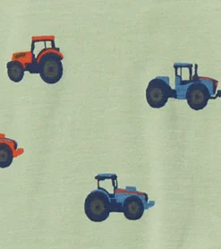 Hot Hatley Little Tractors Newborn Zip-Up Footed Sleeper