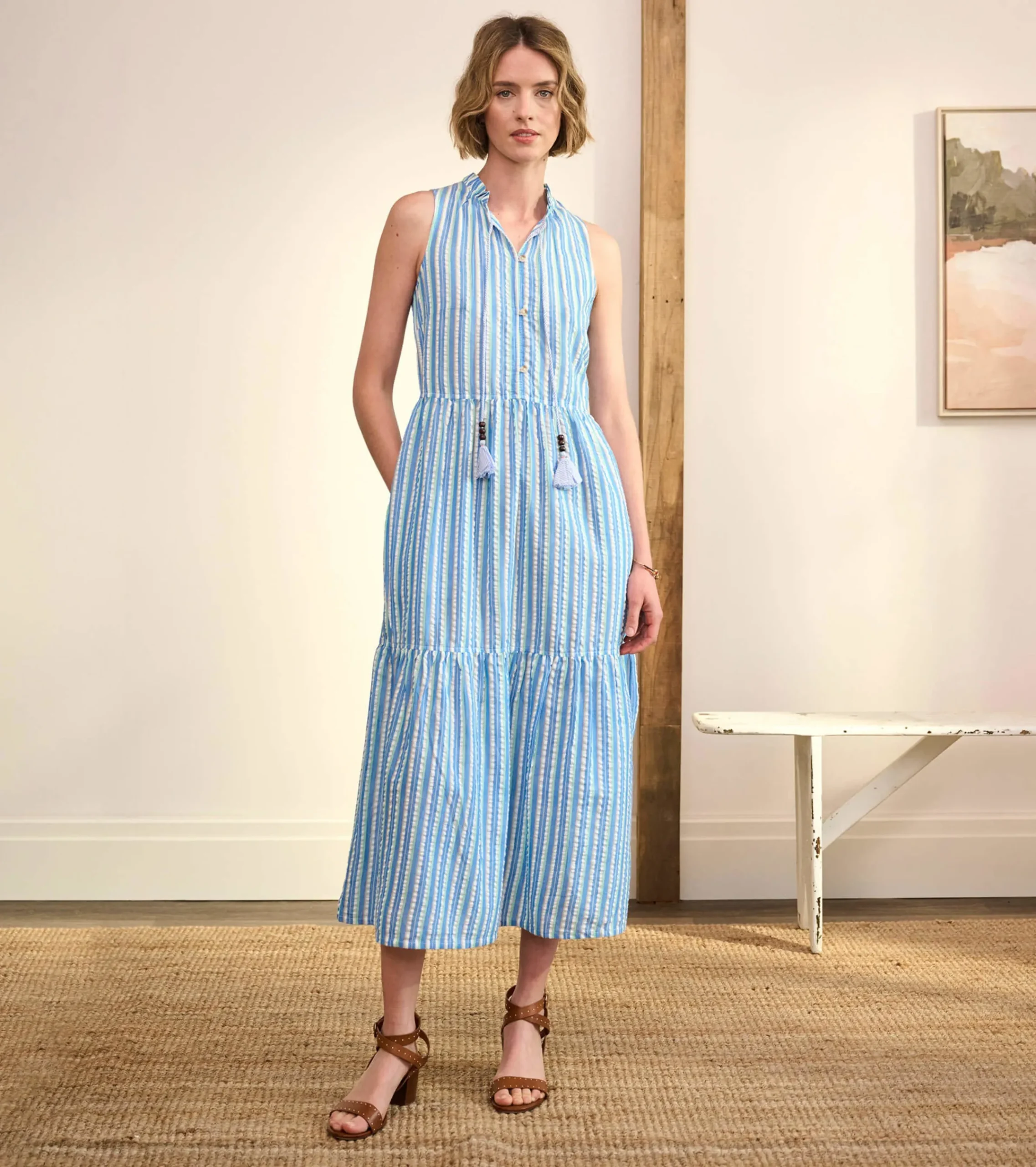 Clearance Hatley Maggie Sundress - Seersucker