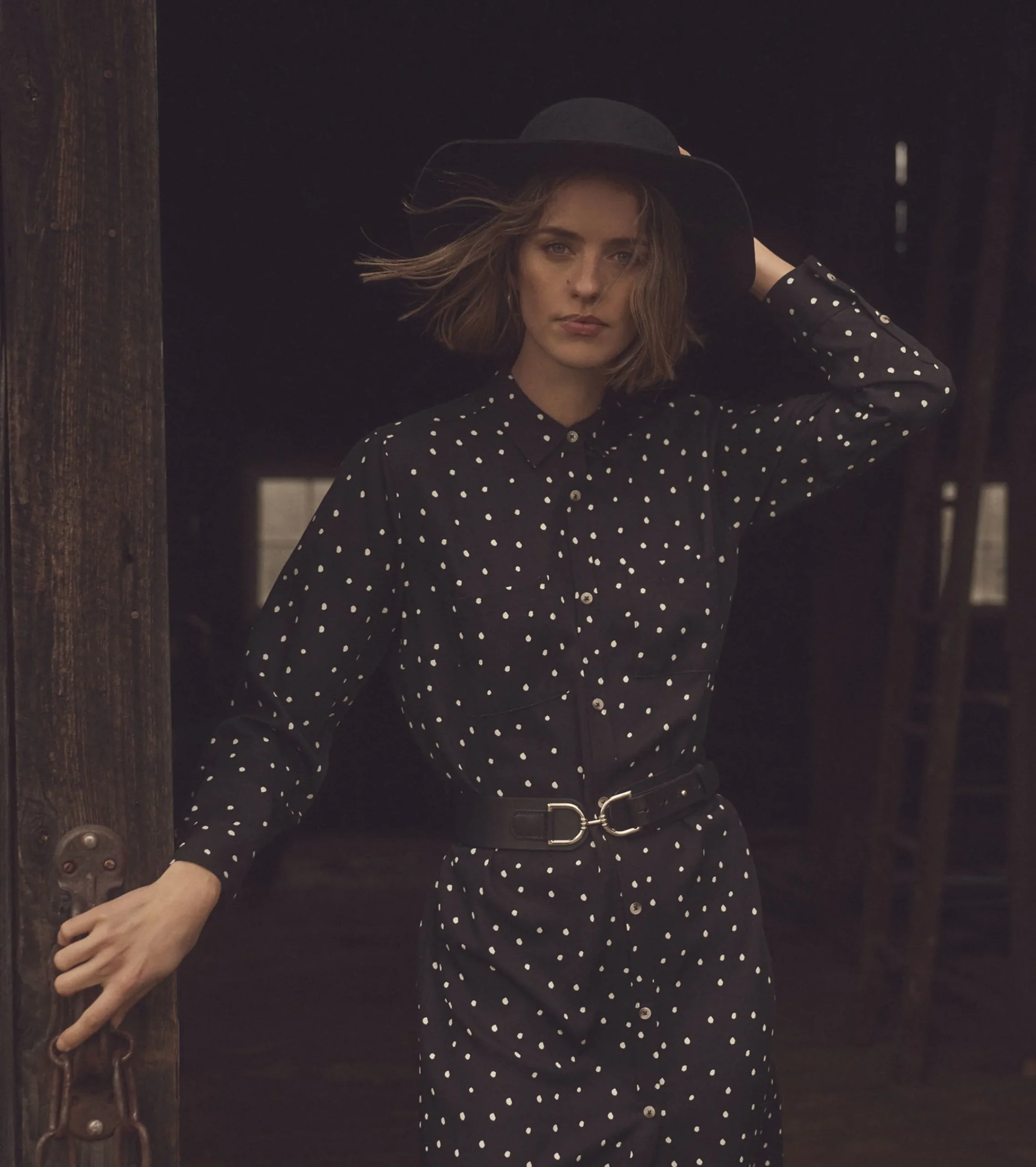 Discount Hatley Midi Shirt Dress - Classic Spots