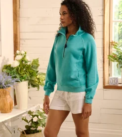 New Hatley Mock Neck Pullover - Baltic