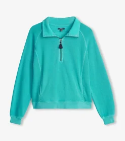 New Hatley Mock Neck Pullover - Baltic