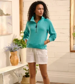 New Hatley Mock Neck Pullover - Baltic