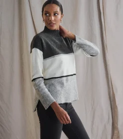 New Hatley Mock Neck Tunic - Grey Block