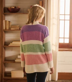 Sale Hatley Mock Neck Tunic - Sunrise Colour Block