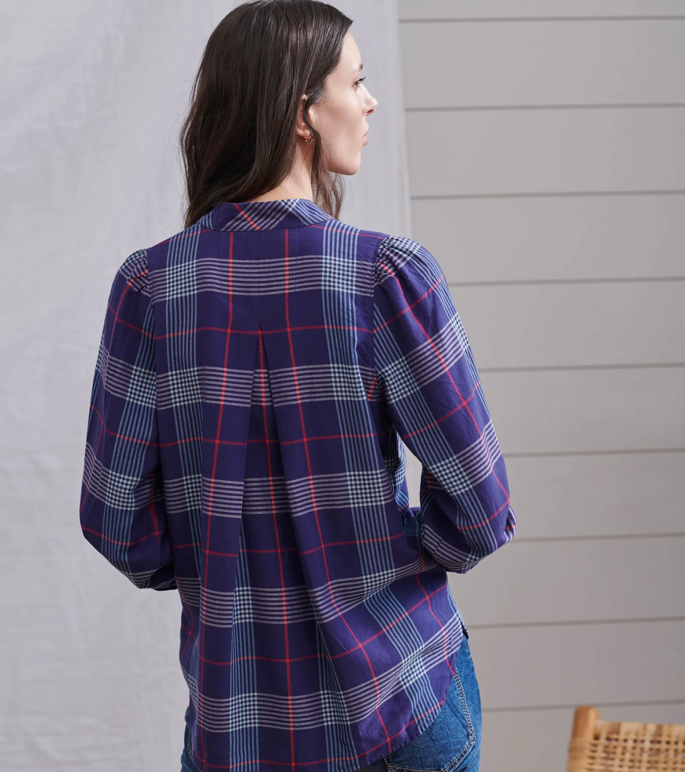 Best Hatley Olivia Blouse - Patriot Blue Plaid