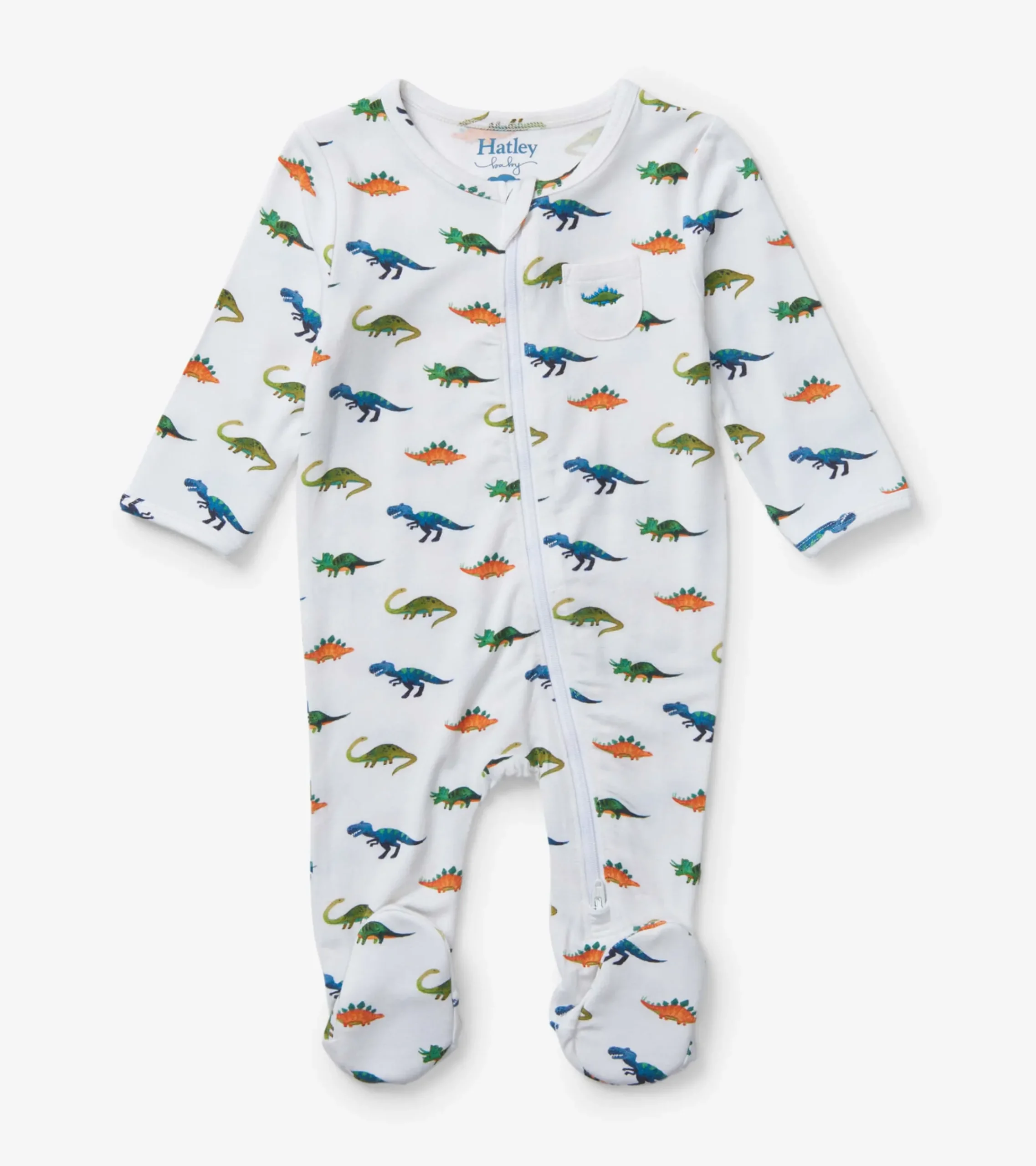 Hot Hatley Painted Dinos Baby Footed Sleeper