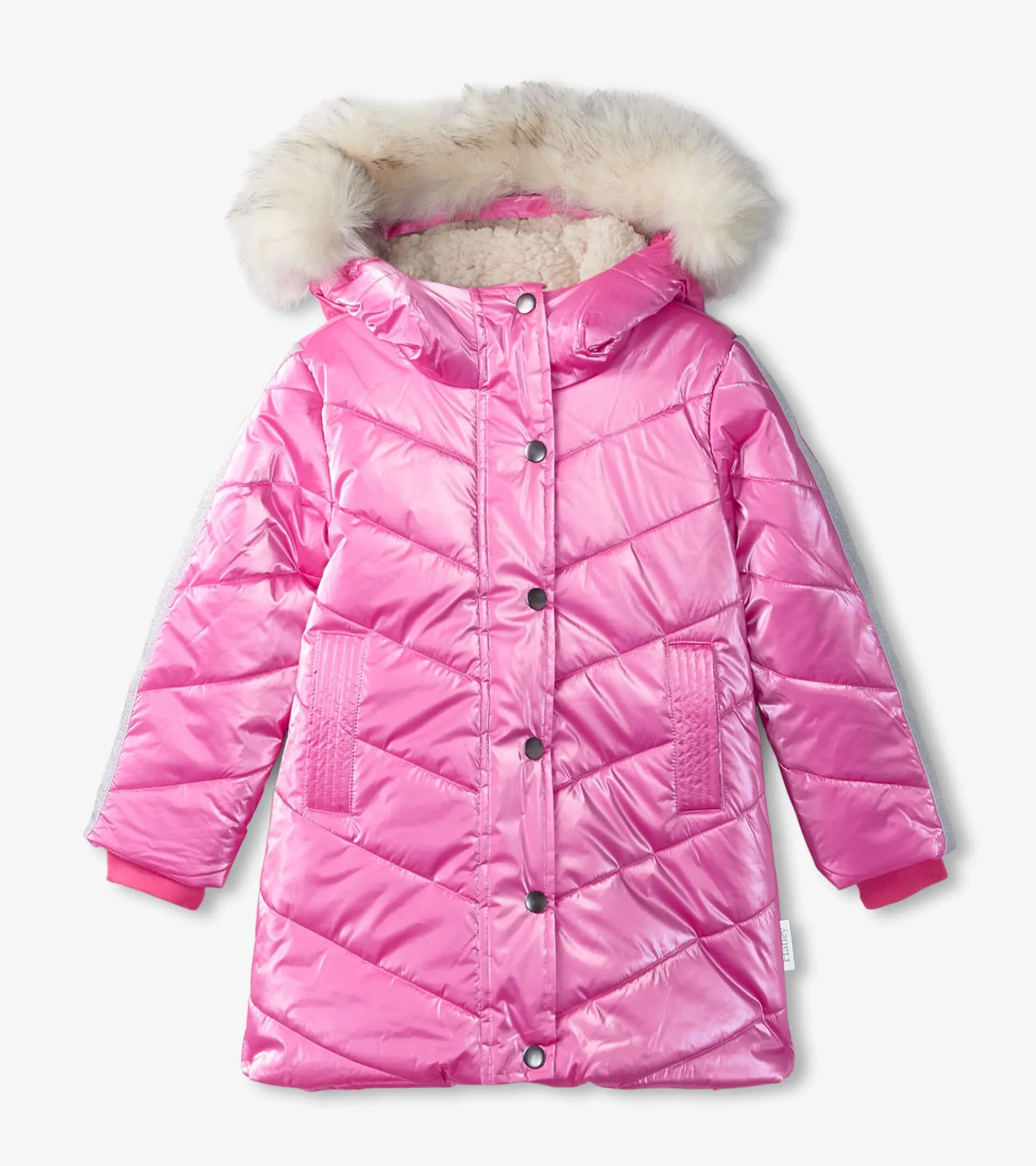 New Hatley Pink Star Kids Puffer Jacket