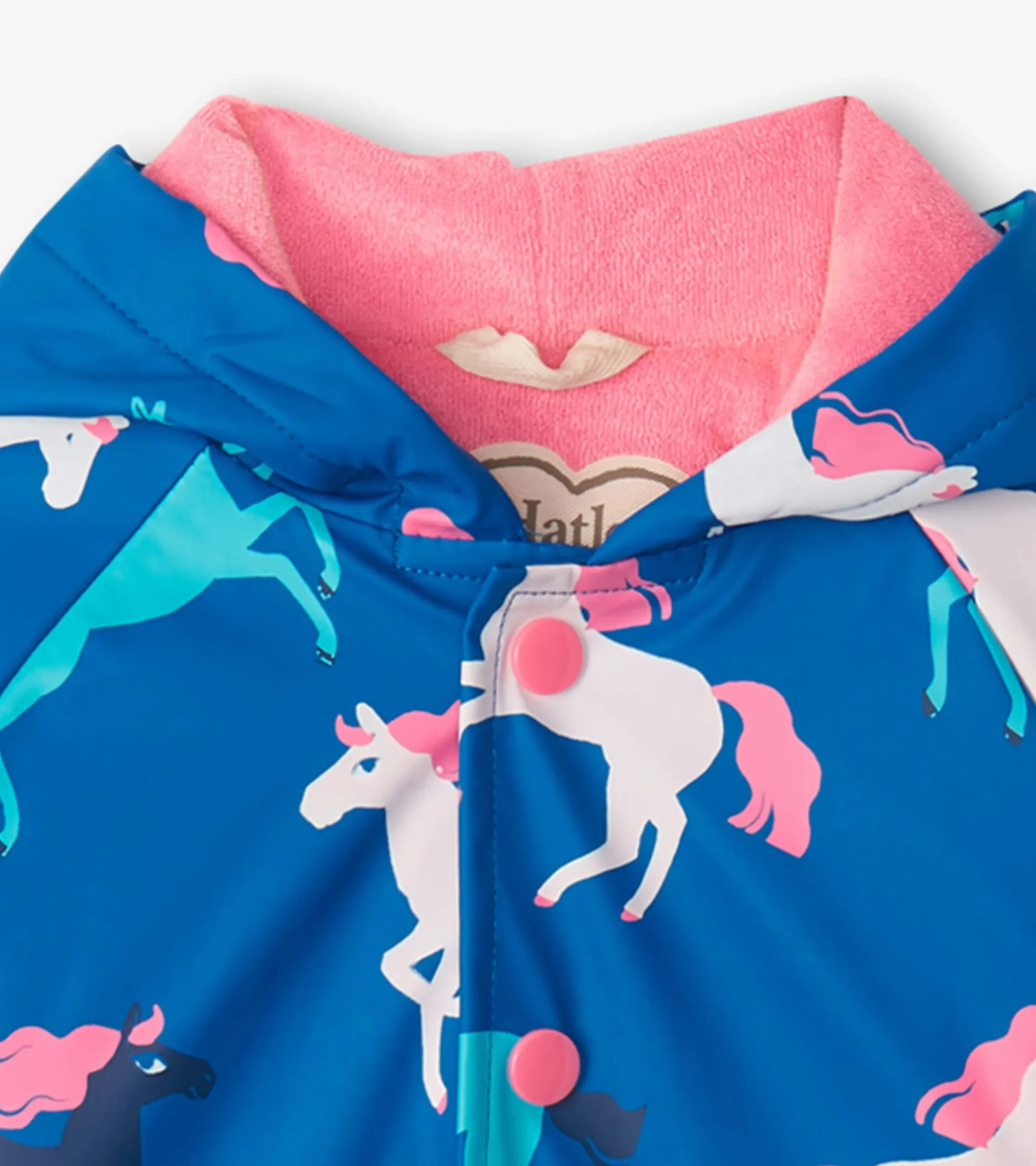 Best Hatley Prancing Horses Colour Changing Terry Lined Baby Rain Jacket