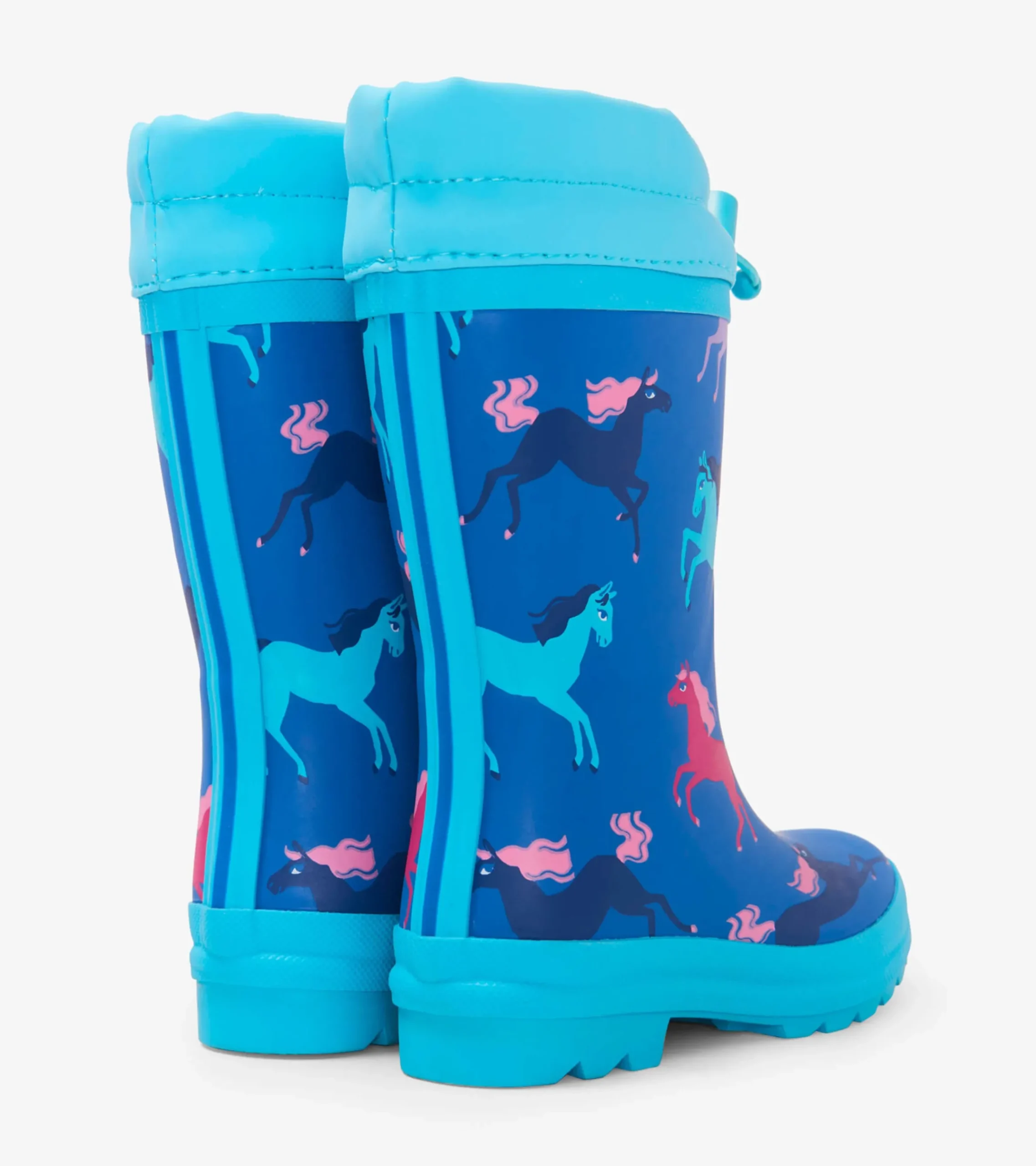 Best Hatley Prancing Horses Sherpa Lined Kids Rain Boots