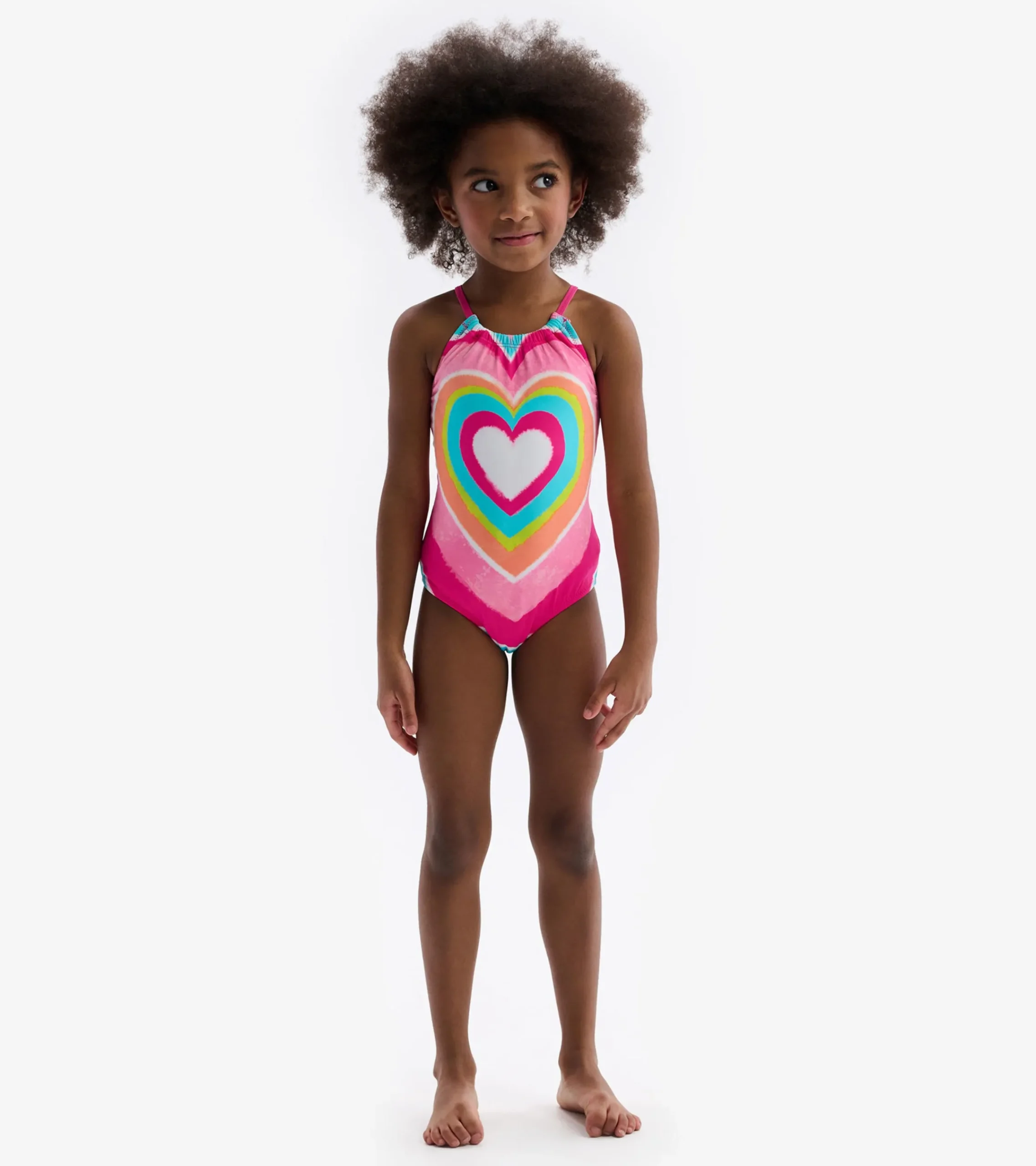 Hatley Psychedelic Heart Gather Front Swimsuit
