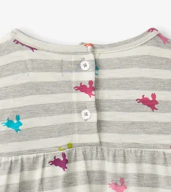 New Hatley Rainbow Bunnies Tiered Dress