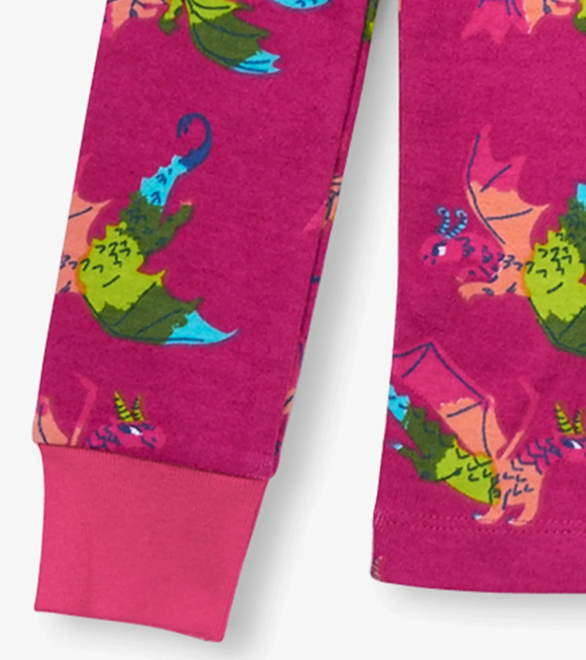New Hatley Rainbow Dragons Kids Organic Cotton Pajama Set