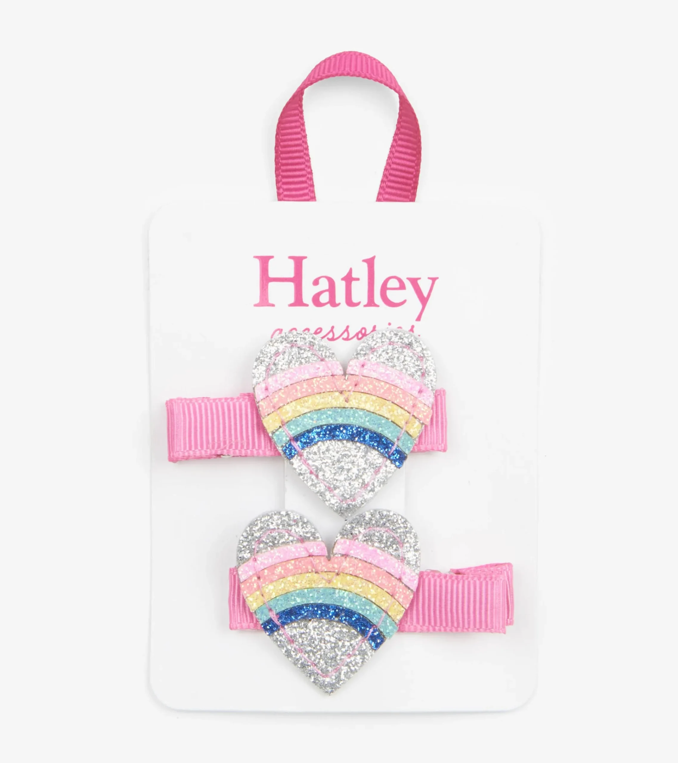 Best Hatley Rainbow Hearts Glitter Hair Clips