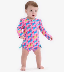 New Hatley Rock Star Unicorn Baby Rashguard Swimsuit