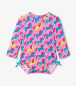 New Hatley Rock Star Unicorn Baby Rashguard Swimsuit