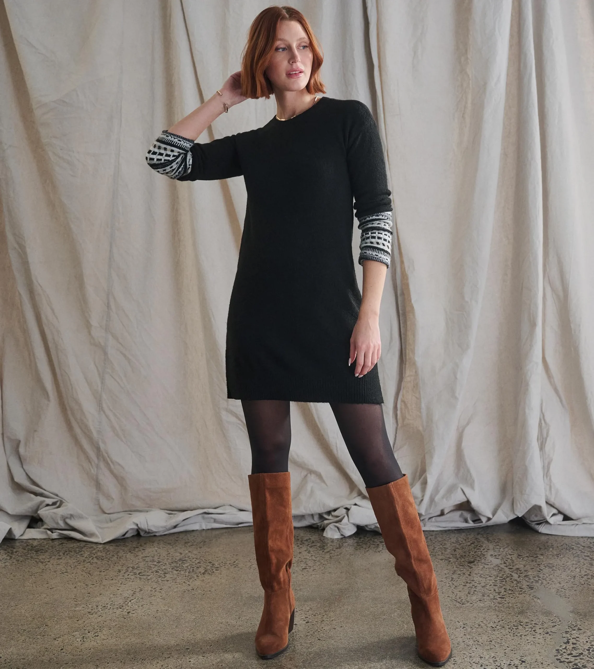 Outlet Hatley Sadie Sweater Dress - Black