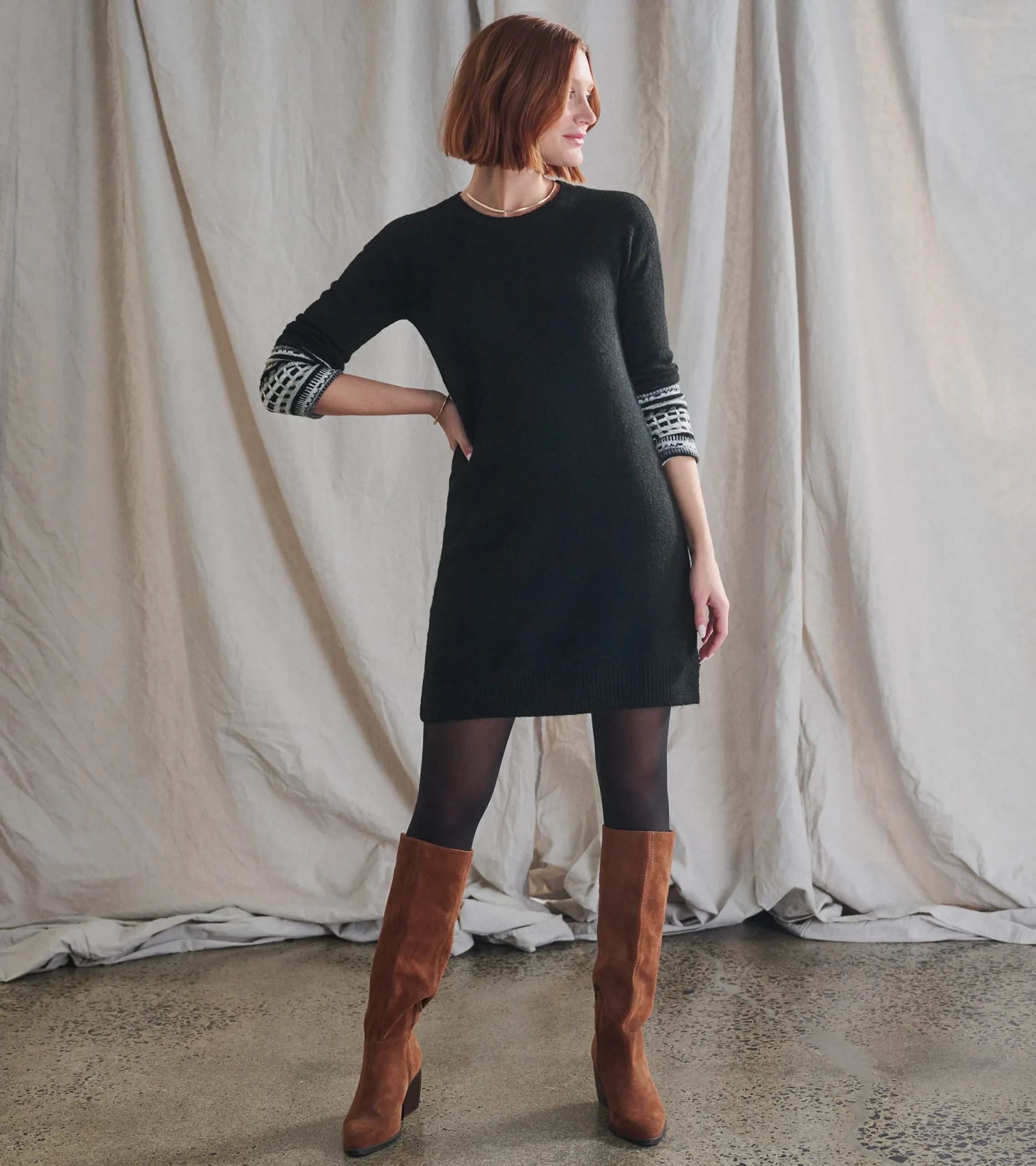 Outlet Hatley Sadie Sweater Dress - Black