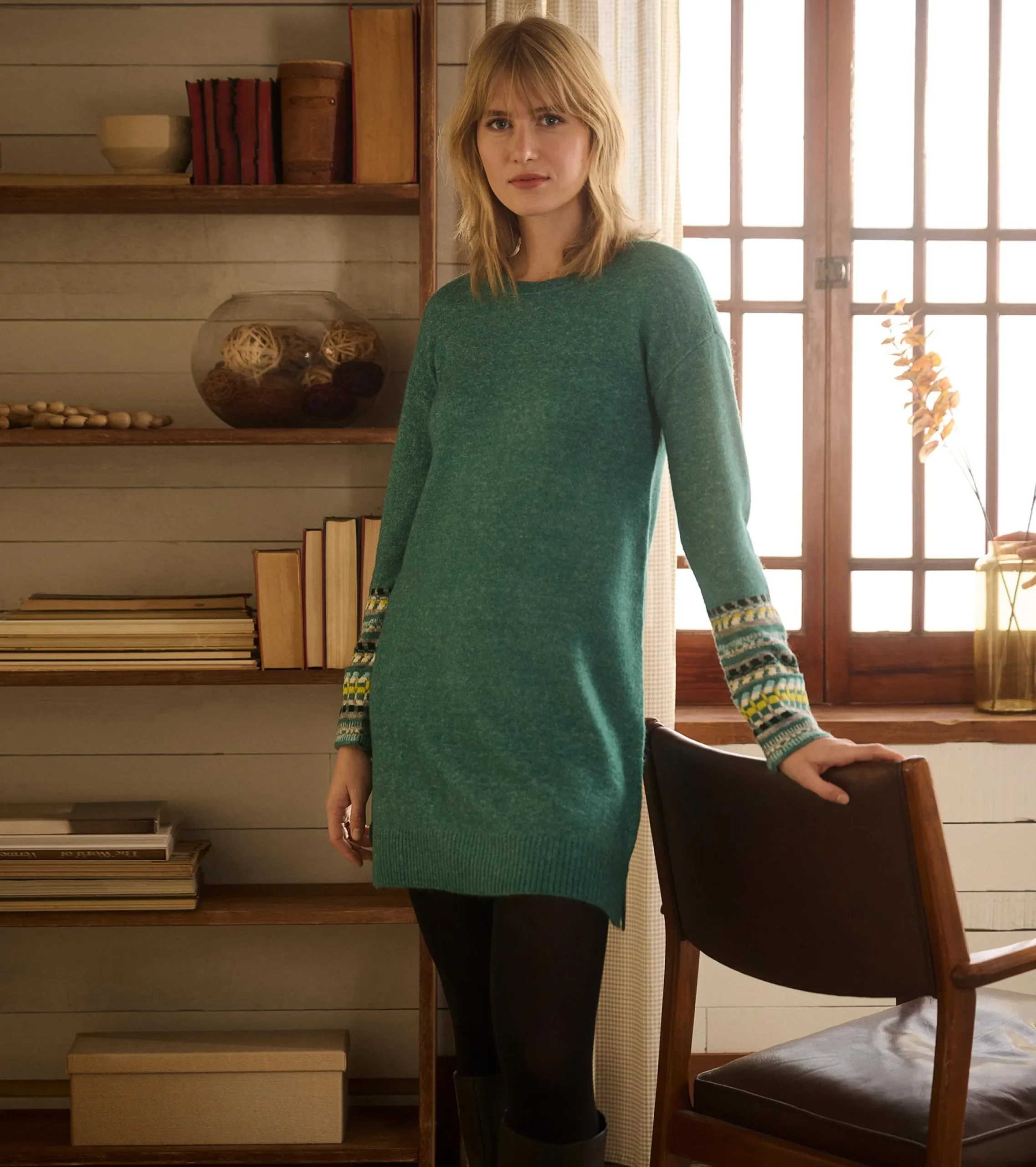 Online Hatley Sadie Sweater Dress - Forest Green