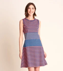 Outlet Hatley Sarah Dress - Navy and Coral Stripes
