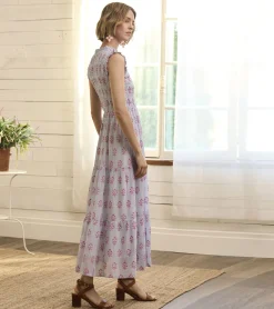 Hatley Smocked Maxi Dress - Wildflower Seersucker